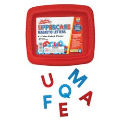 Educational Insights Uppercase Alphamagnets, Red and Blue, 42 Pieces 070617