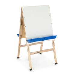 Childcraft Double Adjustable Art Easel, Dry Erase Panels, 24 x 26-5/8 x 44-1/2 Inches 074493