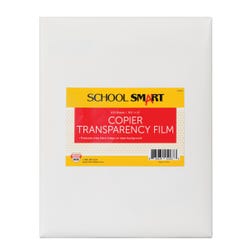 School Smart Copier Transparency Film without Sensing Strip, 8-1/2 x 11 Inches, Clear, Pack of 100 079880
