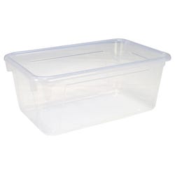 School Smart Storage Bin, 7-7/8 x 12-1/4 x 5-3/8 Inches, Translucent 081967