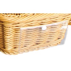 School Smart Plastic Detachable Identification Pouch, 4 x 2-3/8 Inches, Clear, Pack of 12 1436635