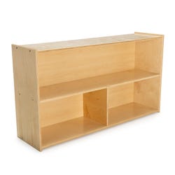 Childcraft ABC Furnishings 2-Shelf 3-Compartment Storage Unit, 48 x 13 x 27-3/8 Inches 1526303
