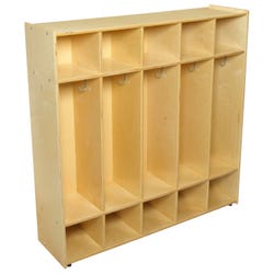 Childcraft ABC Furnishings 5-Section Coat Locker, 48 x 13 x 48 Inches 1537061