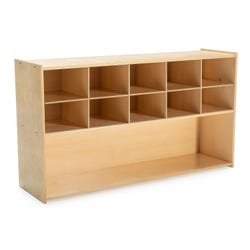 Childcraft ABC Furnishings Storage Unit, 2 Shelves, Cubbies With Inserts, 48 x 13 x 27-3/8 Inches 1537063