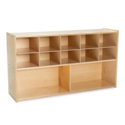 Childcraft ABC Furnishings Storage Units, 3 Compartments, 10 Cubby Inserts, 48 x 13 x 27-3/8 Inches 1537064