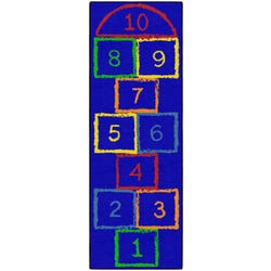Childcraft ABC Furnishings Hopscotch Carpet, 2 Feet 6 Inches x 7 Feet, Rectangle, Item Number 2009396