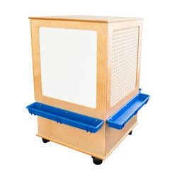 Childcraft Mobile Learn and Store Activity Station, Four-Sided Art Easel, 25-1/2 x 25-1/2 x 42 Inches 2041370