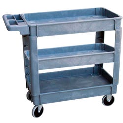 Classroom Select 3-Shelves Utility Cart, 25-1/2 x 37-1/2 x 33 Inches, 750lb, High Density Thermoplastic, 4 Wheel 2091192