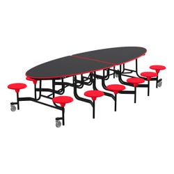 Image for Classroom Select Mobile Table, 12 Stools, Elliptical, 10 Feet from School Specialty