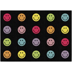 Schoolgirl Style Rainbow Smileys Criss Cross Applesauce, Rectangle 4002508