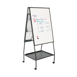 MooreCo Wheasel Mobile Easel, Melamine Markerboard, 28-3/4 x 27 x 59-1/2 to 65 Inches 661713