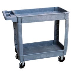 Classroom Select 2-Shelves Utility Cart, 17 x 31 x 33 inches, 500 Pound, High-Density Thermoplastic, 4-Wheel 678771